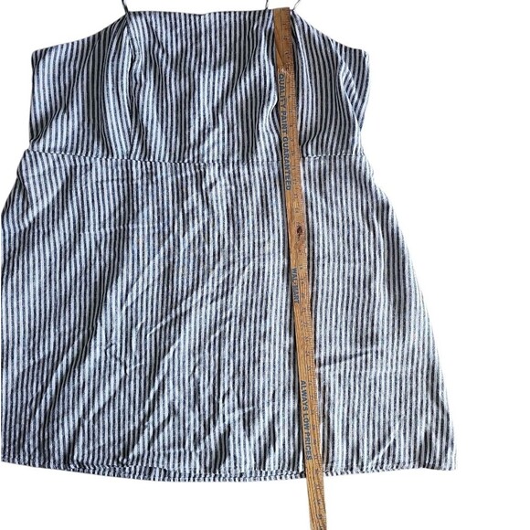 NWT Old Navy Linen Blend Mini Dress Striped Smocked Bodice with Pockets Sz 4x - Picture 9 of 16